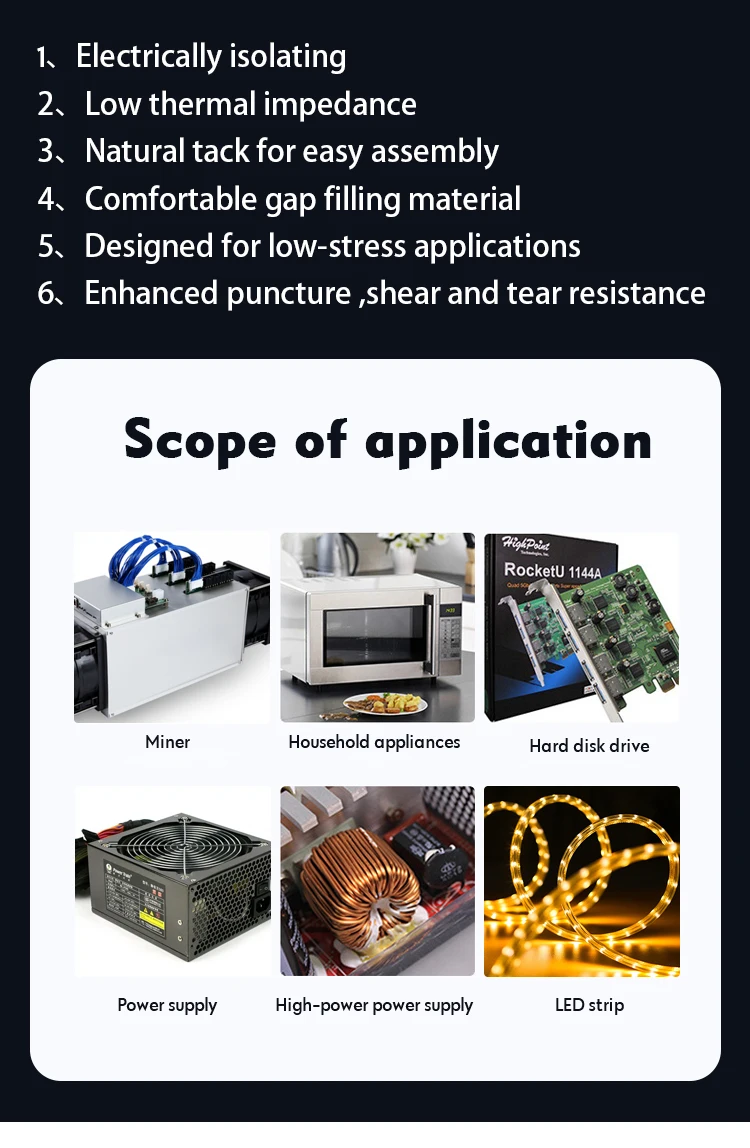 Fehonda 8 W/mK 100x100x1mm Soft Silicone Thermal Conductive Pads Heatsink IC Chipset Northbridge for SSD/CPU/GPU/LED/IC