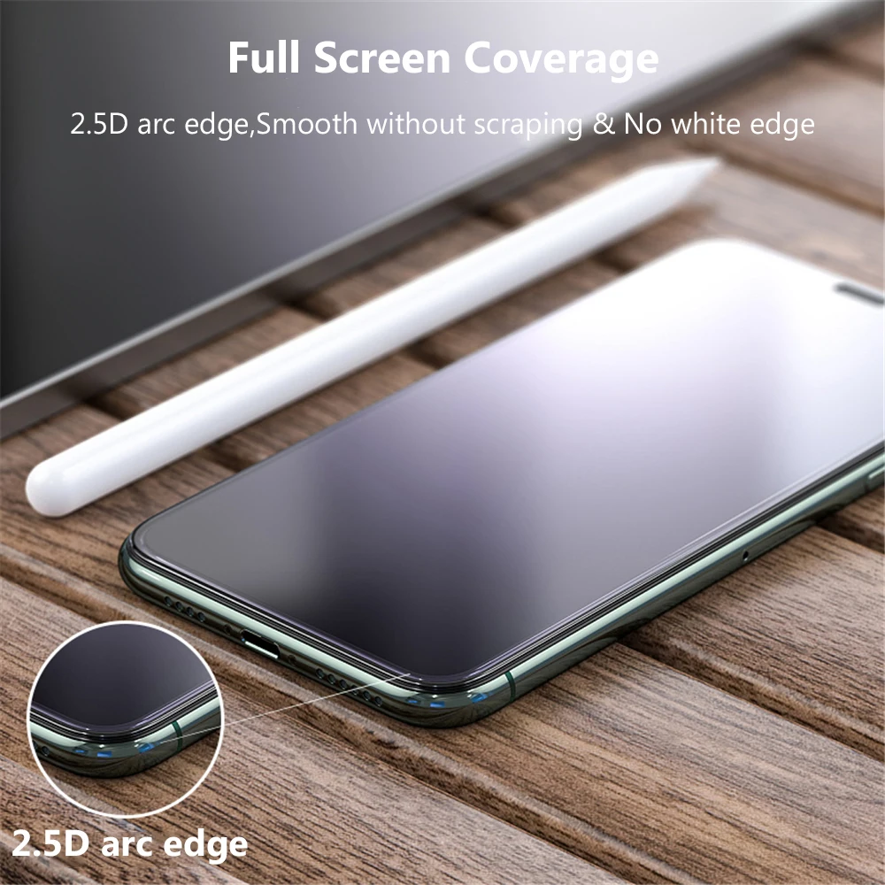 
Free Shipping 10D Tempered Glass For iPhone 11 Pro Max Screen Protector 9H Full Cover Film For 6 7 8 Plus X Xs Max XR 