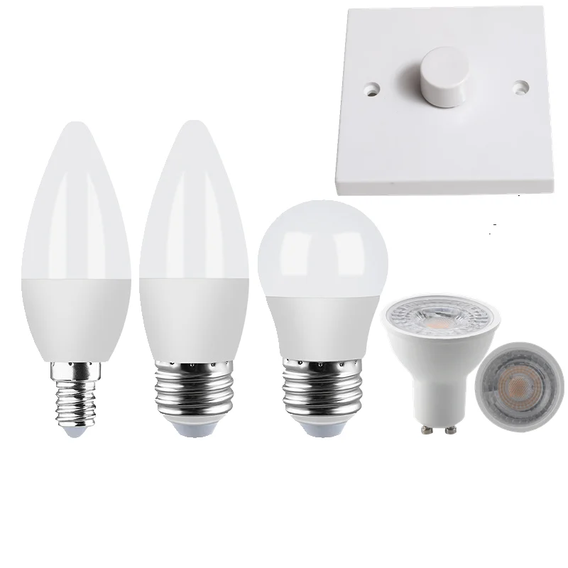 good quality 200-240V 5W 7W dimmable GU10 E14 E27 led bulb light spot lamp 3000K4000K6500K for UK market led spot lights dimming