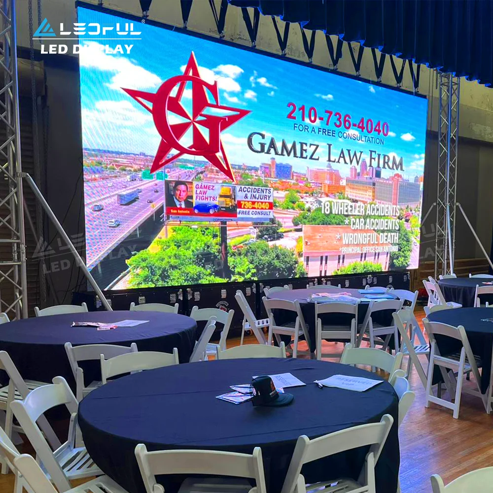 LEDFUL L&F P2.6 P3.9 Indoor Outdoor LED Video Wall System Package Curve Stage Background Screen Exhibition Rental Display Panel