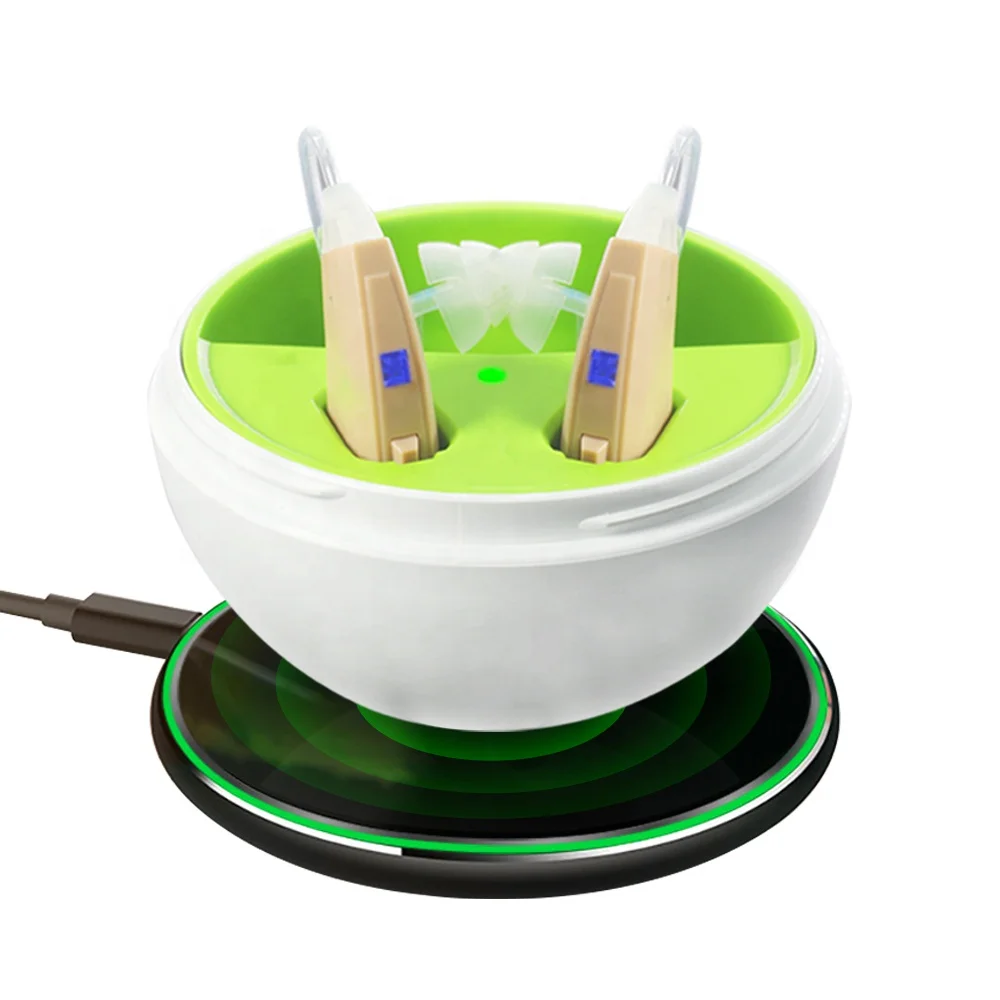 Newest portable sound amplifier mini rechargeable 16 channels open fit BTE digital hearing aid for deaf
