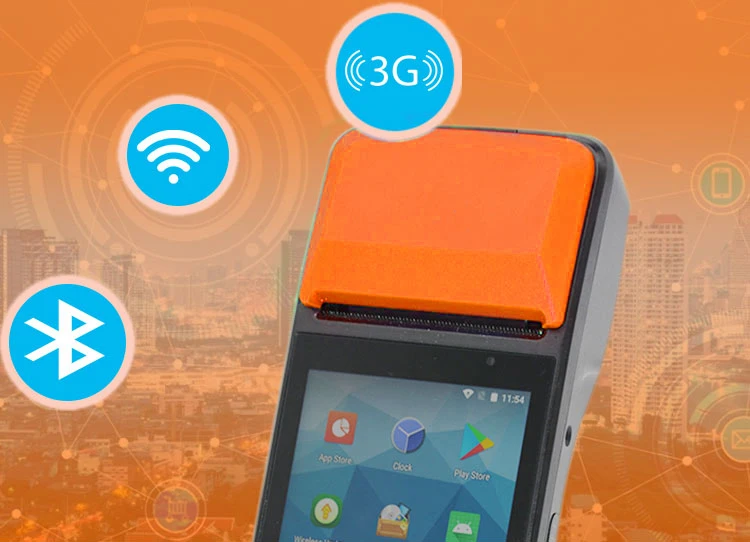 Портативный билет на автобус Android 8 POS терминал 2 + 16G NFC считыватель с принтером R330C