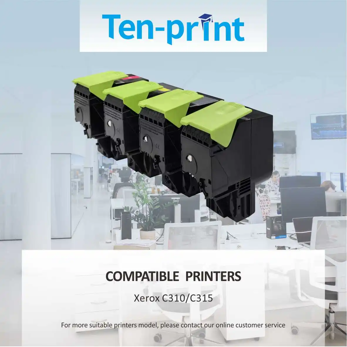 Ten-print Заводская розетка восстановила C310/C315 цветные тонер-картриджи для Xerox C310 C315