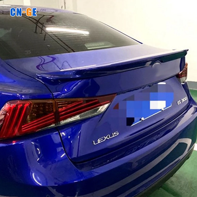 Plastic ABS gloss Black or Carbon fiber look rear spoiler extension Parts for Lexus is200 is250 is300 2013-2019