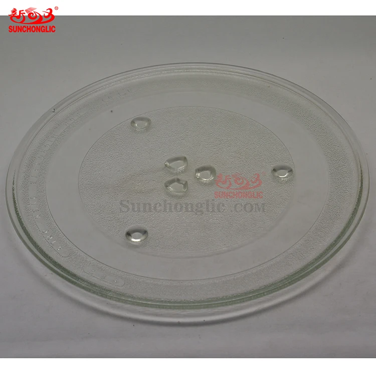 Sunchonglic, универсальная стеклянная тарелка для микроволновой печи, круглая тарелка, прозрачная стеклянная тарелка 28,5 см, безопасная для микроволновой печи