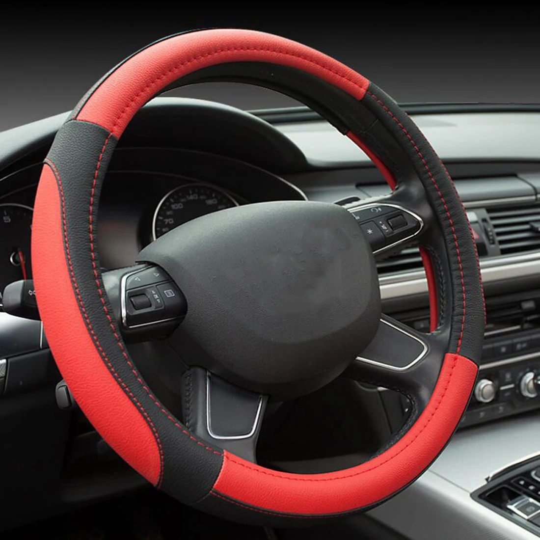Anti-skid and durable universal car Steering Wheel Cover with Fashion Style For BMW 3 Series E82 E87 E88 E90 E91 M3 E92 M