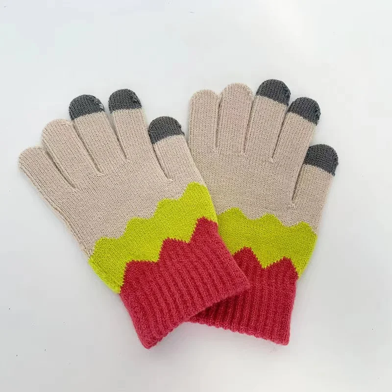 Best Price Adult Warm Acrylic Knitted men women winter warm touch screen gloves