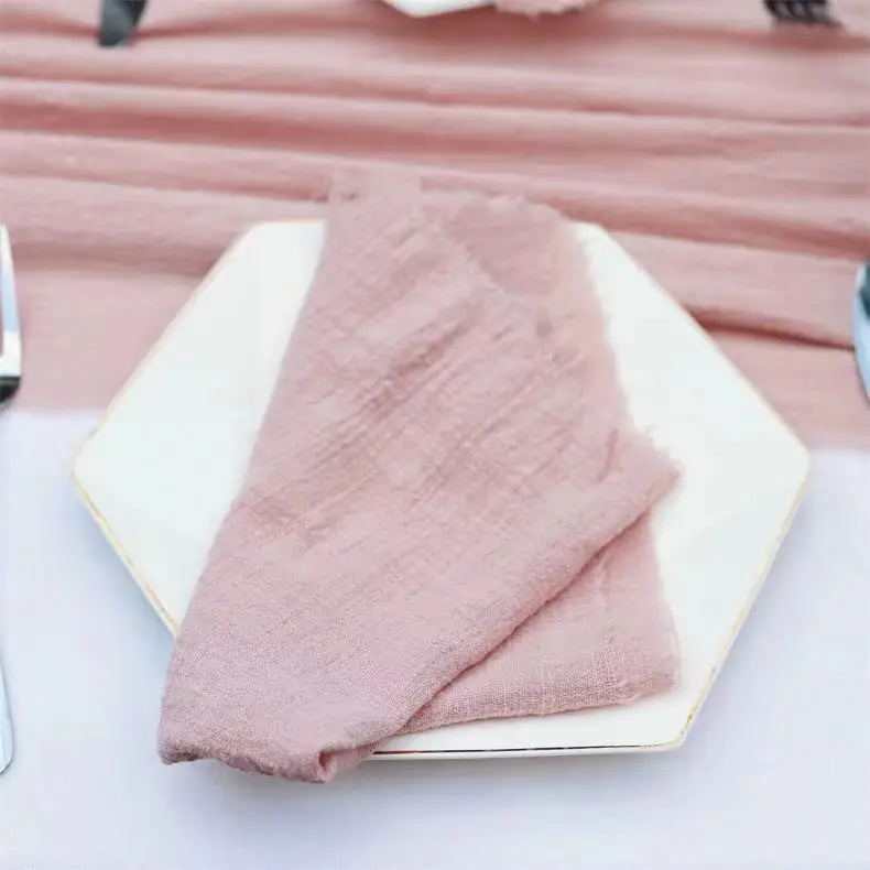 Hot sales soft hand feeling cotton linen cloth napkins dinner napkins cloth custom lego napkins
