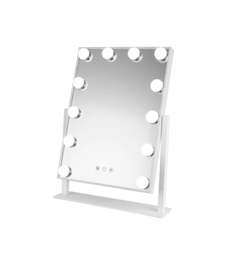 Vanity Mirror with Lights Light up cosmetic Mirror with 9 LED Bulbs Tabletop Plug in Makeup Mirror with Lights