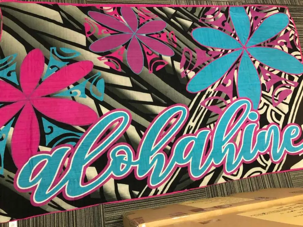 Custom design 100% Rayon Hawaii beach sarong pareo