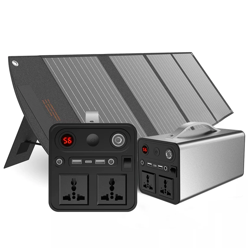 Power Outdoors 300watt 500watt Mini Camping Solar Generator Power Station Portable 110V 220V EU UK US Universal Socket for Home