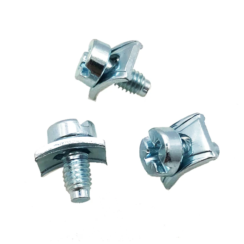 M4x8 Zinc Coating Iron Cheese Head Terminal Screws With Saddle Clamp For Wiring Terminals