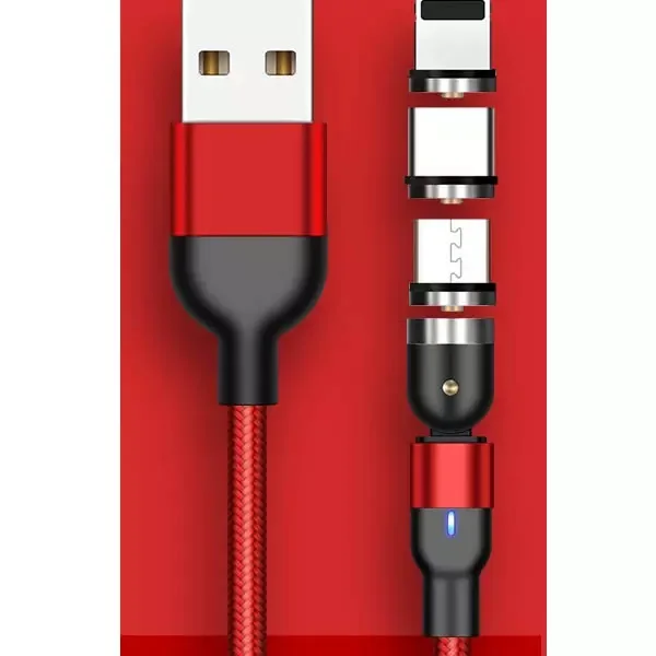 Fast charging USB 3 in 1 Charger Cable portable magnetic cable micro lighting type c mobile phones data cable