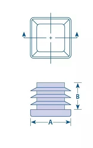 Cube End caps plugs for steel tubing pipes 40X40 etc square plastic end cap plug for steel tube pipe fittings end caps