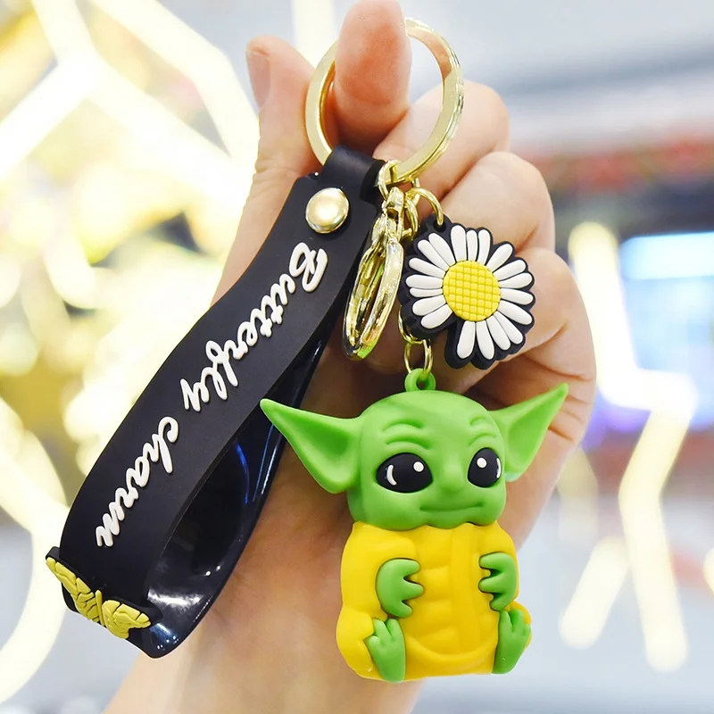  Проверенный брелок производитель оптовая торговля ПВХ материал милый кулон ребенок yoda