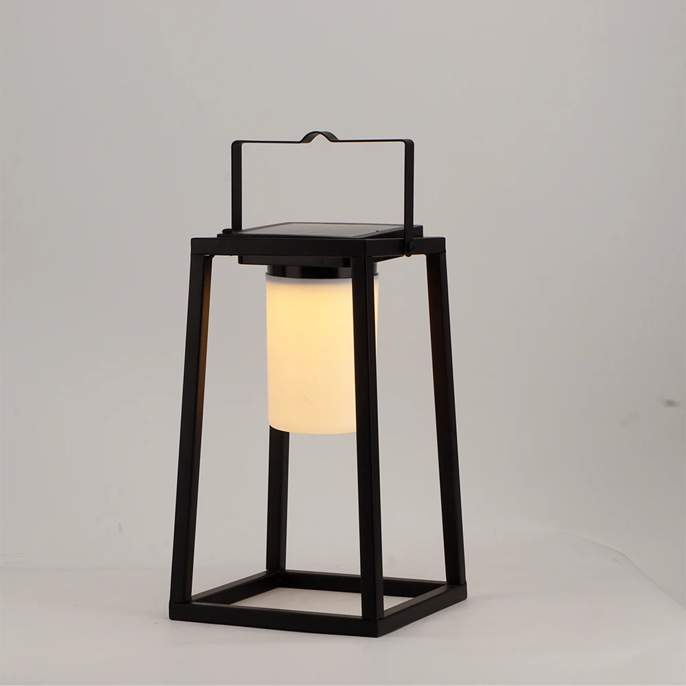 Outdoor Portable Solar Lantern Metal Waterproof Hanging Lantern Lamp Garden Camping Outdoor Lighting