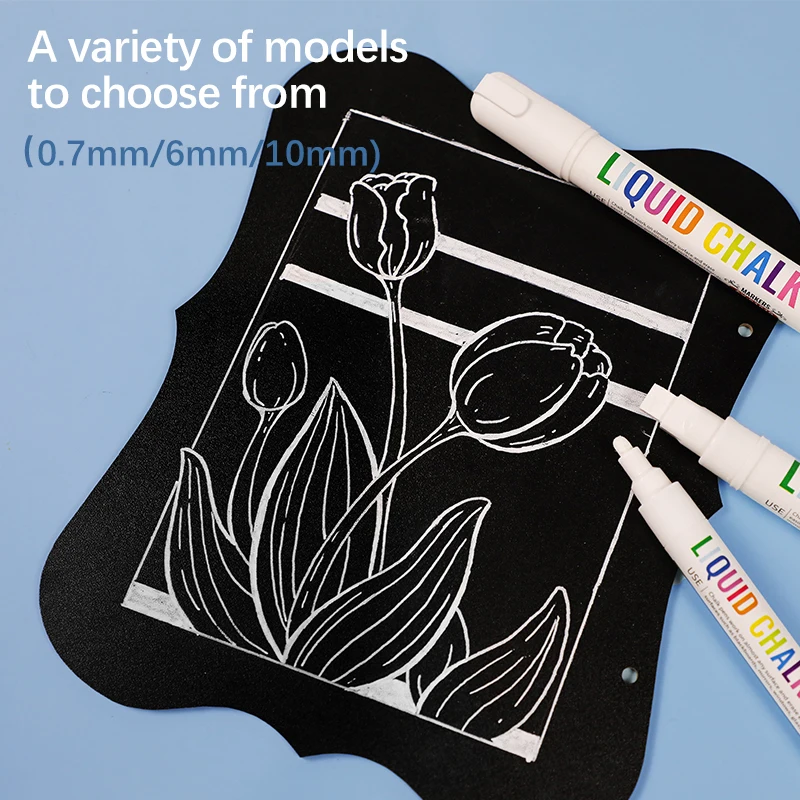 Custom liquid chalk light board pen painting water-soluble erasable blackboard pen for child safety