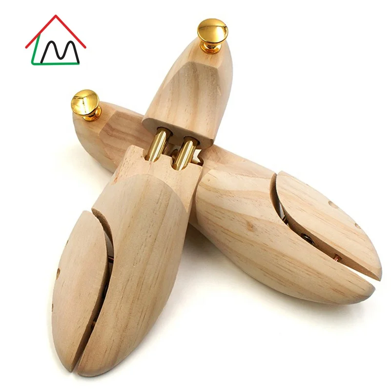Adjustable length men new zealand pine wooden shoe tree stretcher shoe accessories custom Logo