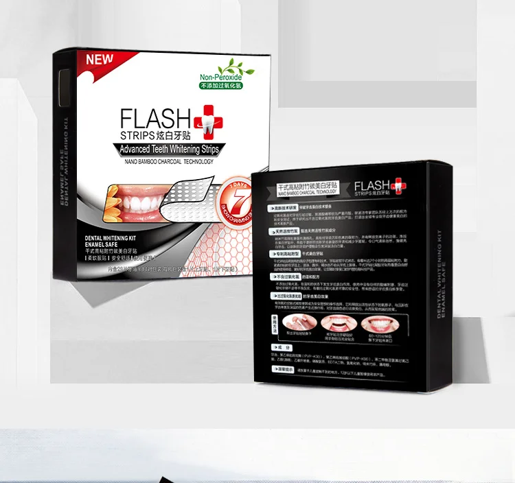 China factory Professional All Natural Wholesales Teeth Whitening Tooth Strips 3d Private Logo Coconut Activated Charcoal