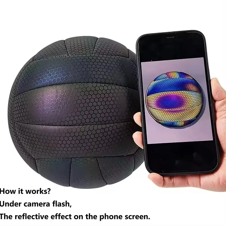 Custom-made high-end soft touch PU materials luminous volleyball, No. 5 Sports Training Ball, indoor and outdoor volleyball