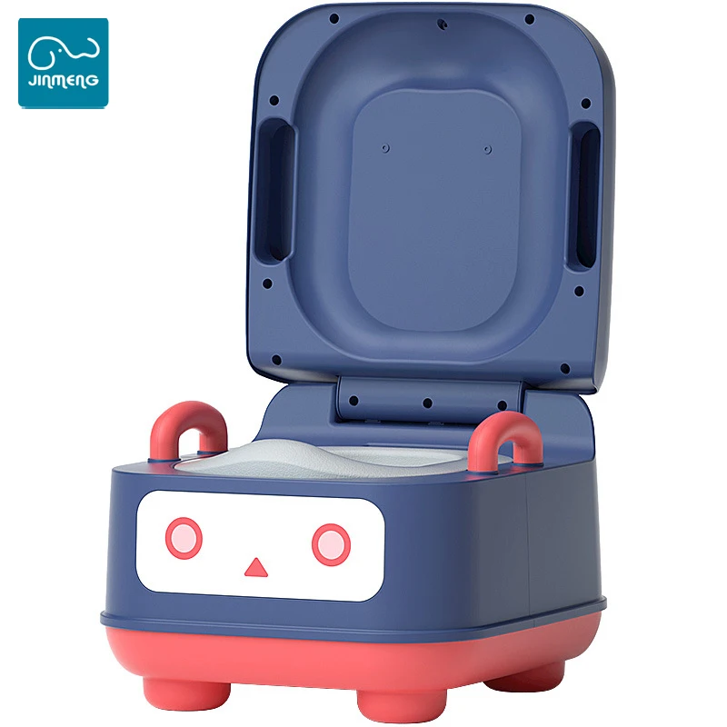 
Cartoon children sit and training potty 