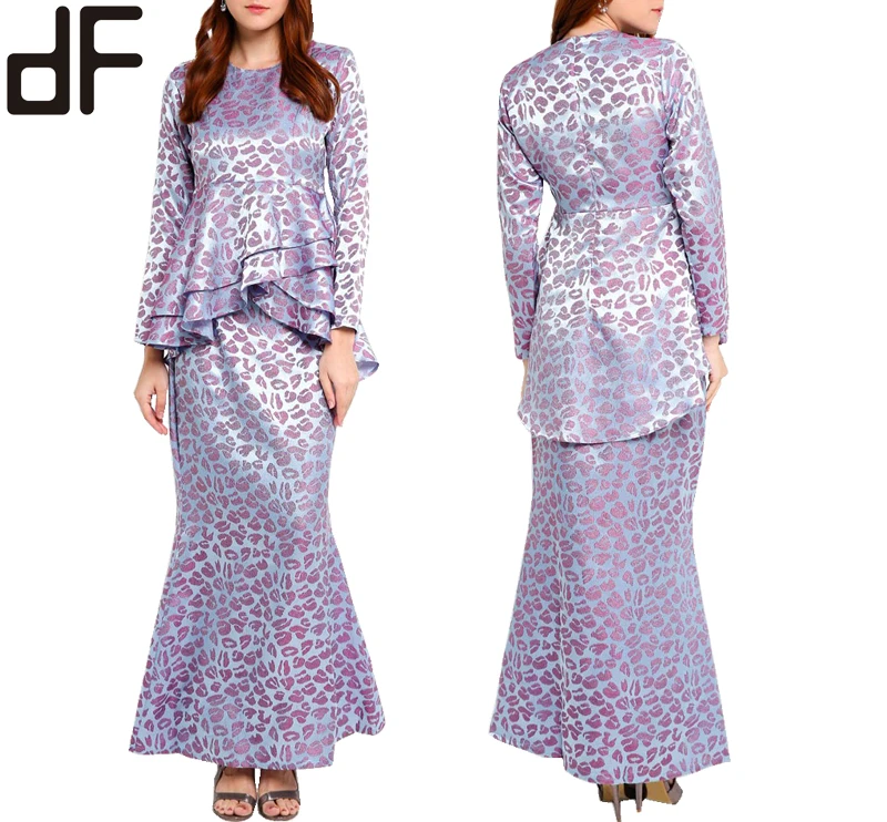 OEM Wholesale Islamic Dresses Fashion Baju Kurung Modern Malaysia Kebaya Baju Kurung Guangdong Clothing Ladies Fashion Design