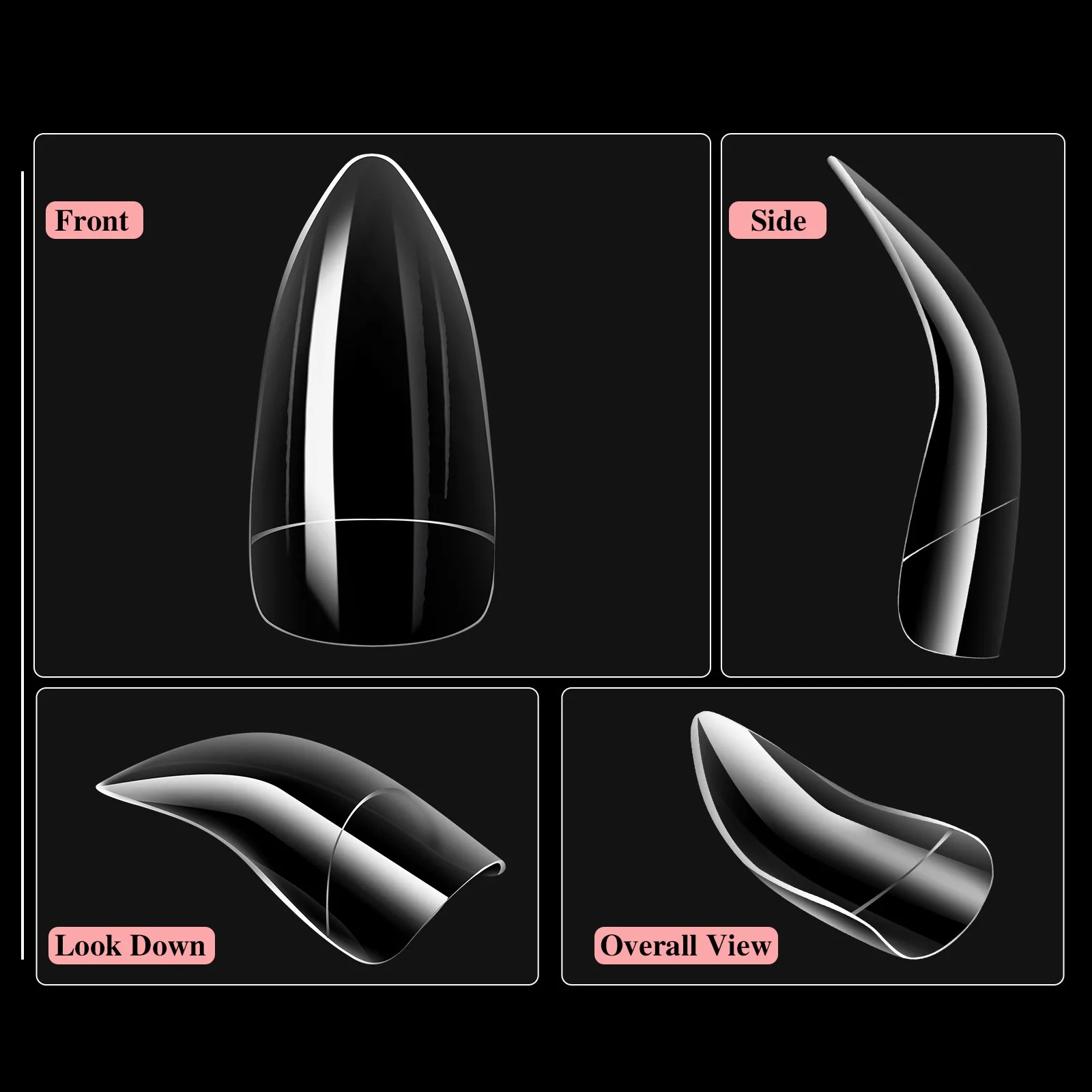 Wholesales quality china 3d nail tips plastic cheap manufacturer low price nail extension tip eagle claw nail tips