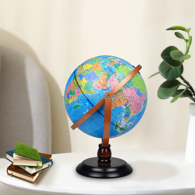 22.8cm 8 inch Constellation Globe With World Map and Light Desk Top Decorative Portable Plastic Globe For Kids Educational Globe
