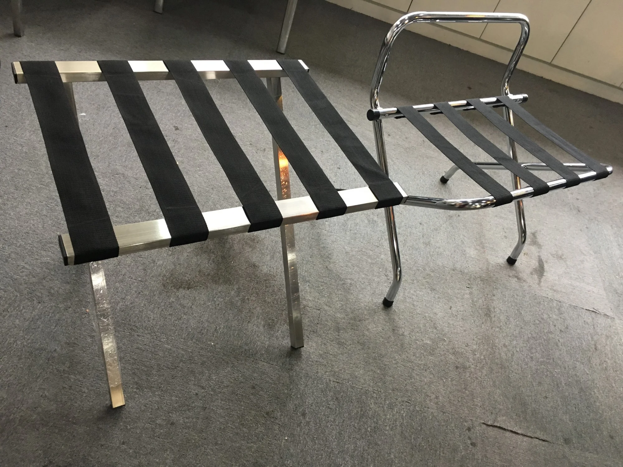 Tube Stand Luggage Racks Storage Rack Tray Stand Custom Foldable Steel Custom Tubular Folding Coat Metal OEM Customized