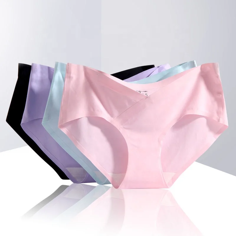 
2000 Gravida Low Waist Traceless Seamless Ice Silk Maternity Panties Pregnancy Underwear Panties For Pregnant Women 