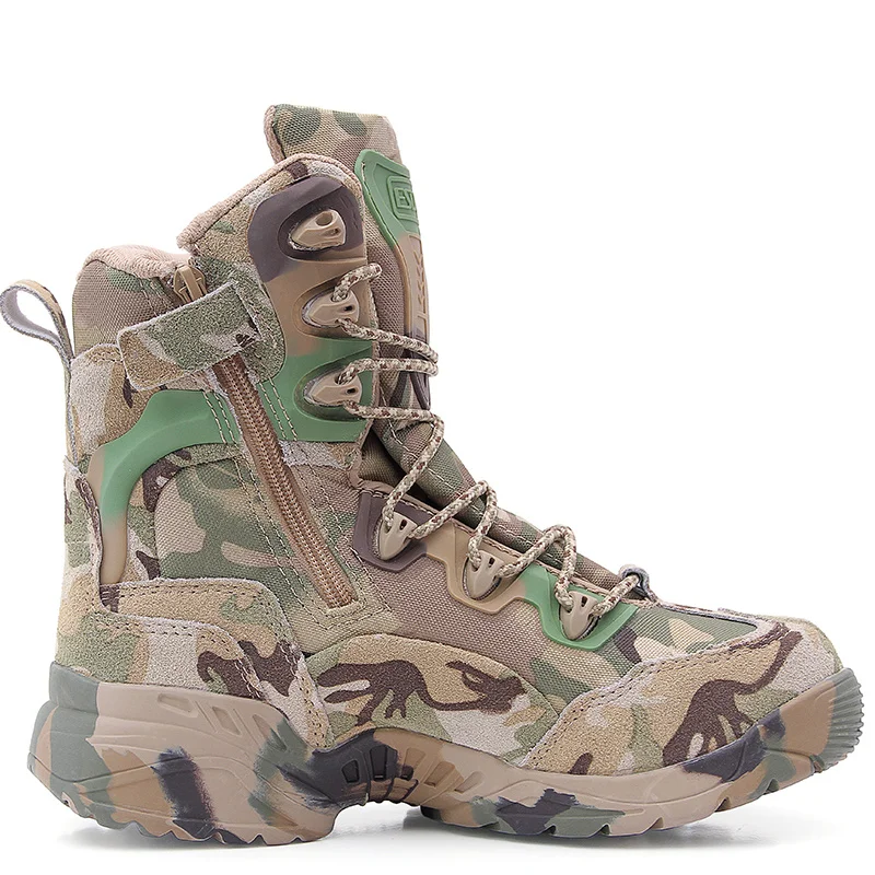 Outdoor Camo tactical assault Military Army High Boots