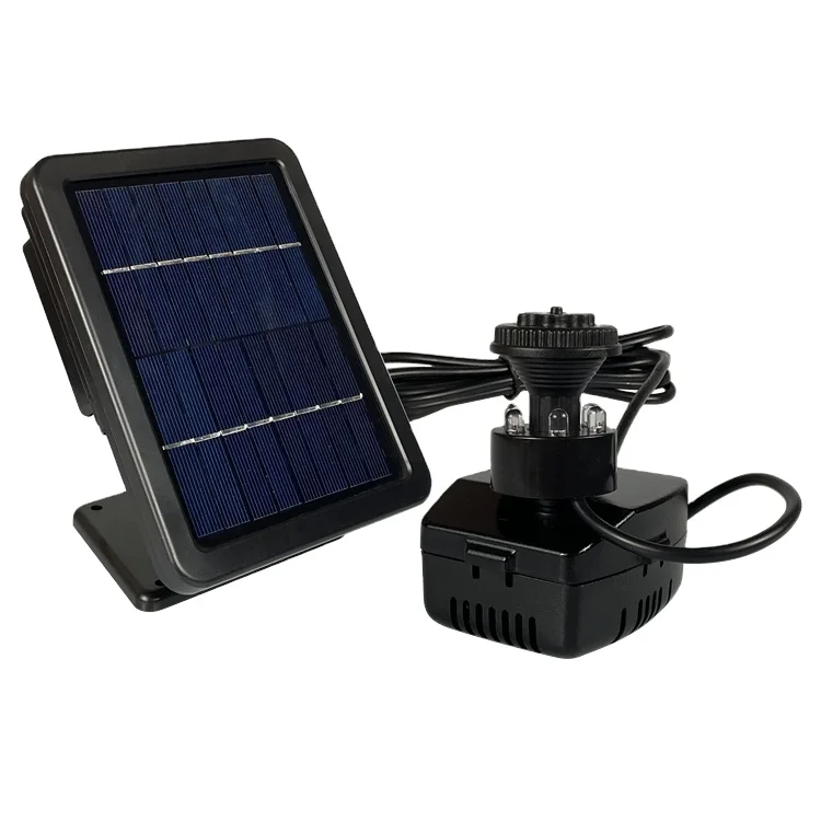 Solar water pump with bracket filter cover nozzle LED lights irrigation machine for home gardens