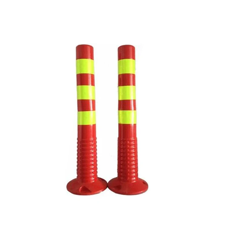 plastic delineator  post temporary bollards t type plastic bollard cover durable reflective bollards for sale
