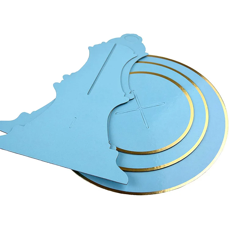 PARTYCOOL Birthday Party Supplies 3-Tier Cardboard Paper Cupcake Tower Display Rack Cup Cake Stand