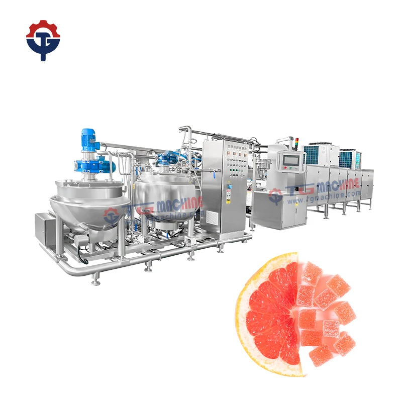 Better efficiency soft candy production line for candy making banana jelly candy drop making machine