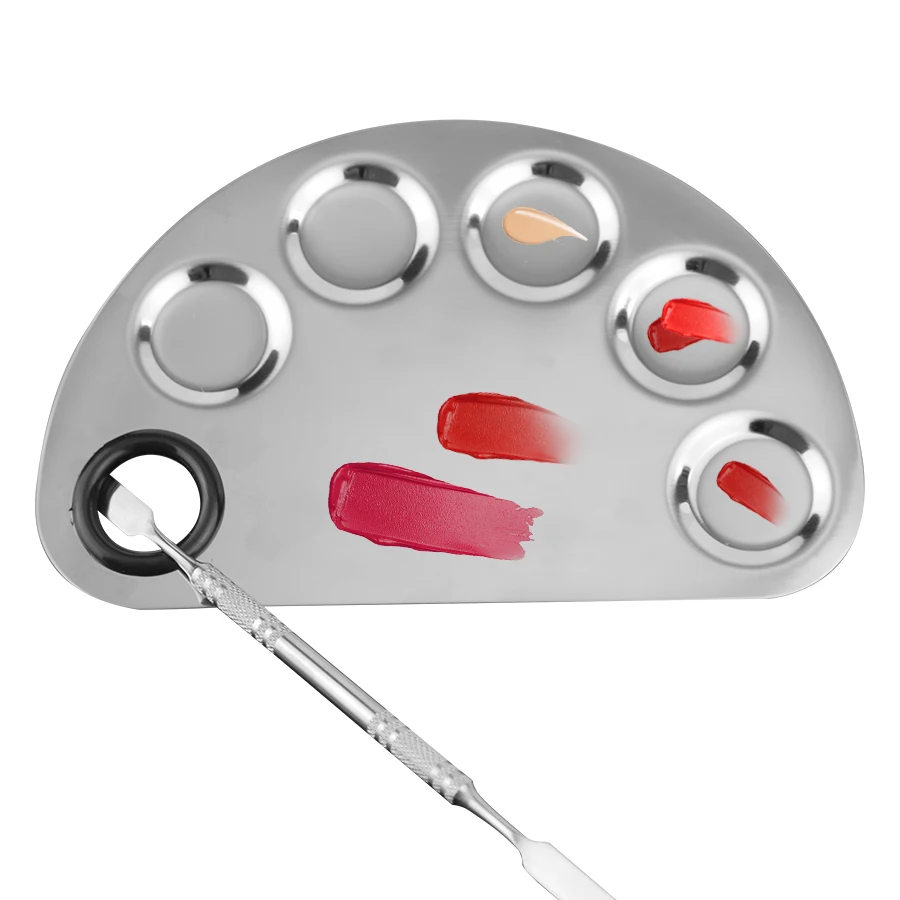 Wholesale High Quality Pro Stainless Steel Nail Accessories Wearable Beauty Makeup Palette Spatula Tool for Mixing