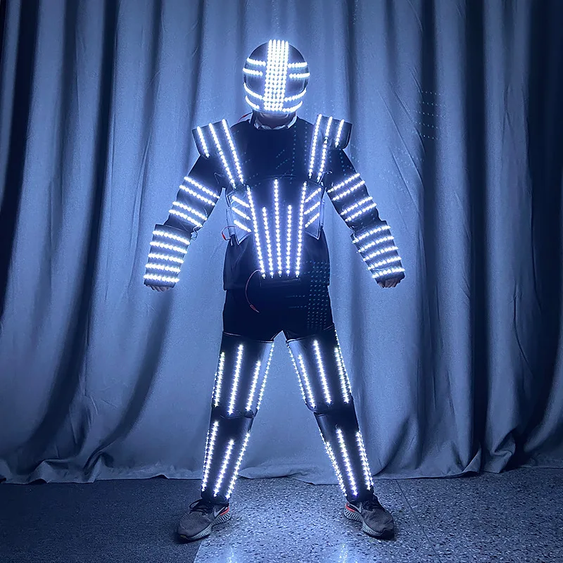 Led Robot Costume for Parties Dancer Led Costume Performance Suits for Night Club