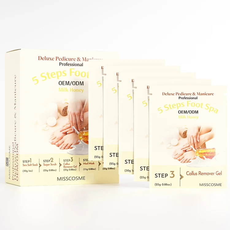 Deluxe Pedicure Feet Care Kit 5 Step Manicure Pedicure Products 5 In 1 Detox Soak Scrub Foot Spa Pedicure Kit