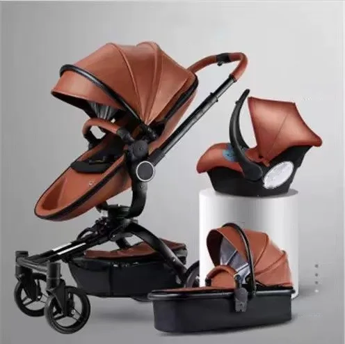 High Quality Baby Stroller Lightweight Travel High Landscape Seat Carriage 3 in 1 Baby Stroller