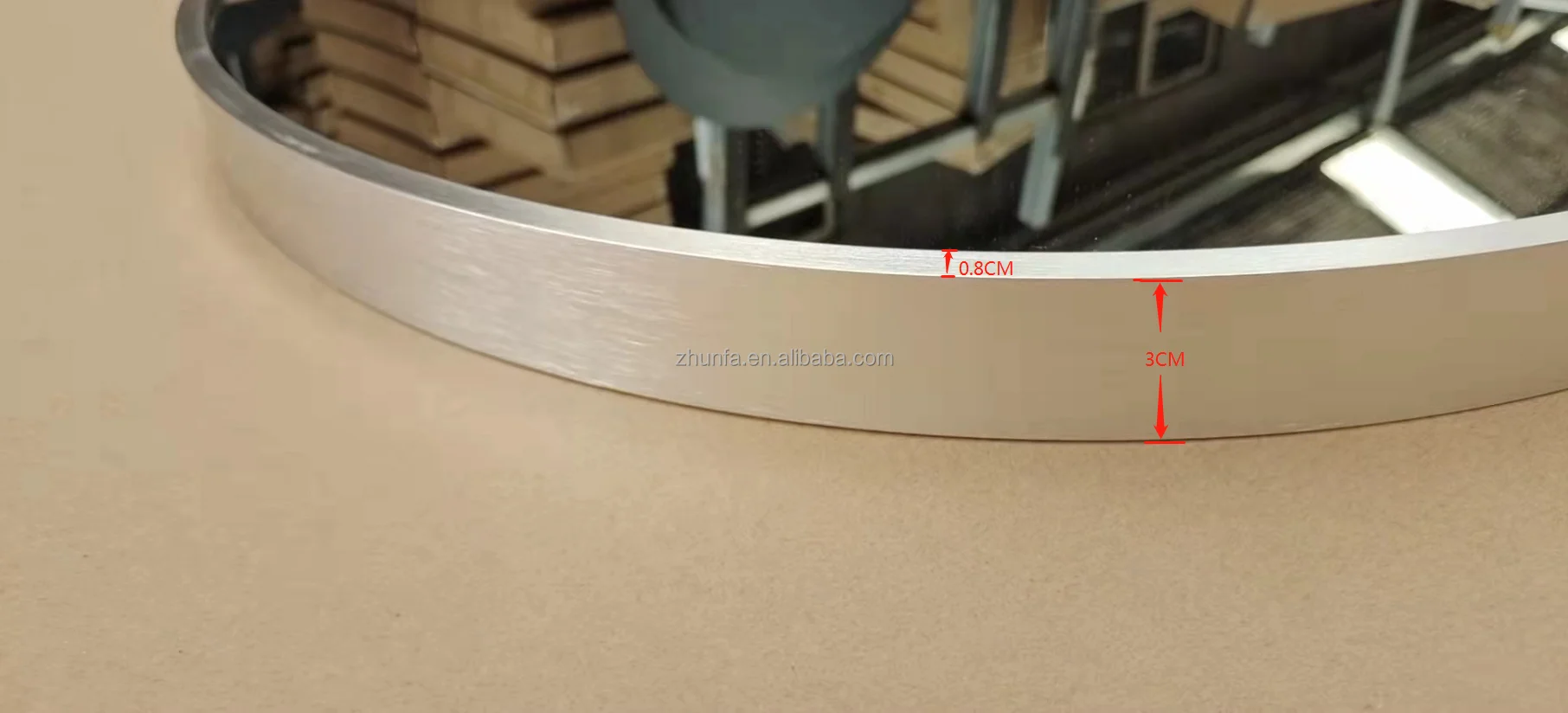 custom Best Selling hanging  gold 40cm wall  aluminum alloy frame hanging  60 cm round mirror