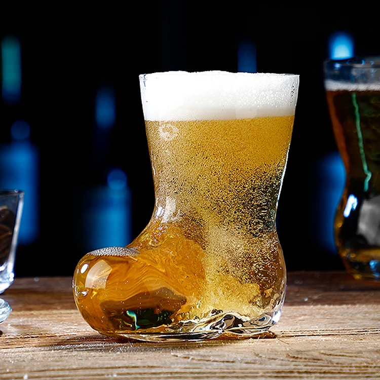 barware drinking glass beer cup funny boot shaped glasses verre 380ml unique pub barware beer boot glass
