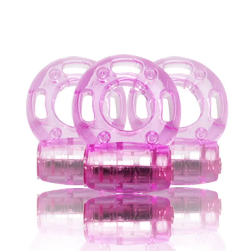 Cock Penis Ring Vibrator Silicone Rubber Male Products Strong Vibration Delay Ejaculation Cock Ring For Men Adult Sex Toy