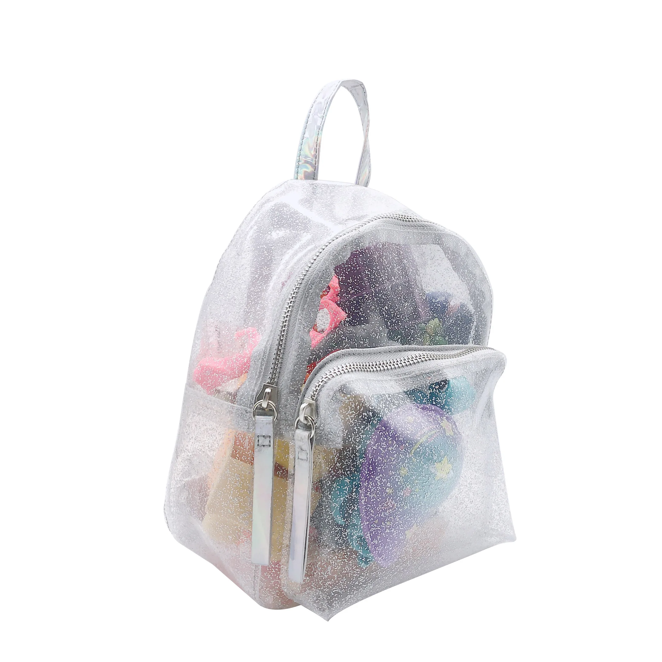 transparent School Bag Travel Adjustable Shoulder Strap Clear PVC Waterproof Kids Clear Backpack