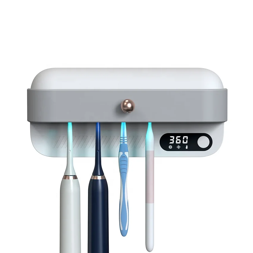 4-в-1 настенная цифровая светодиодная зубная щетка UVC стерилизатор умный USB Перезаряжаемый стерилизатор зубная щетка дезинфицирующий держатель