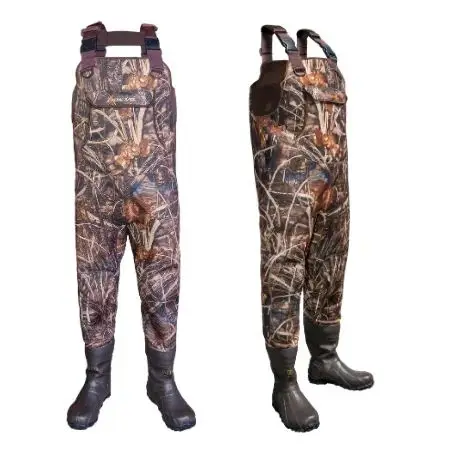 600Gram Thinsulate Rubber bootfooted neoprene camo chest wader for wild hunting And fishing