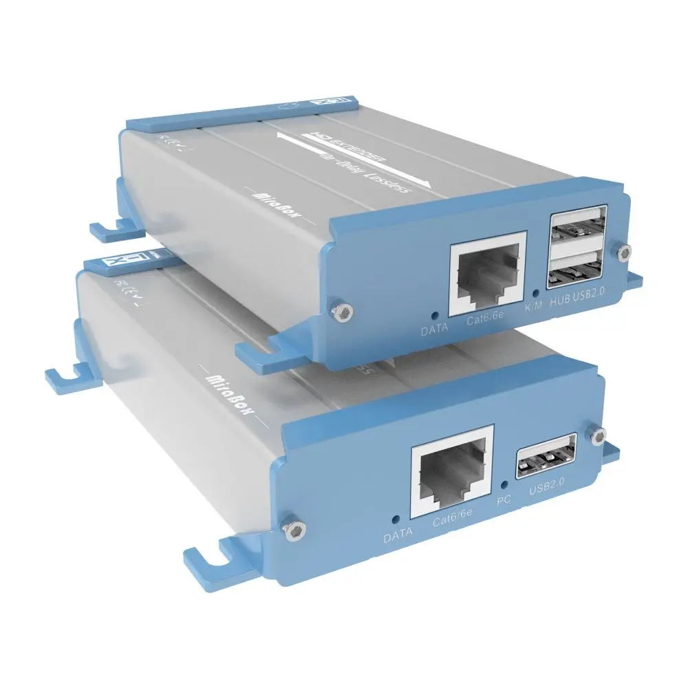 120m PoC KVM Extender over UTP STP Cat5e Cat6 HD USB Extender