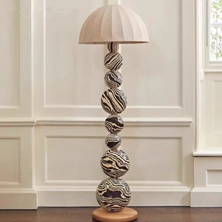 Chic Zebra Lamp: Designer Floor Light for Living Rooms and Bedrooms