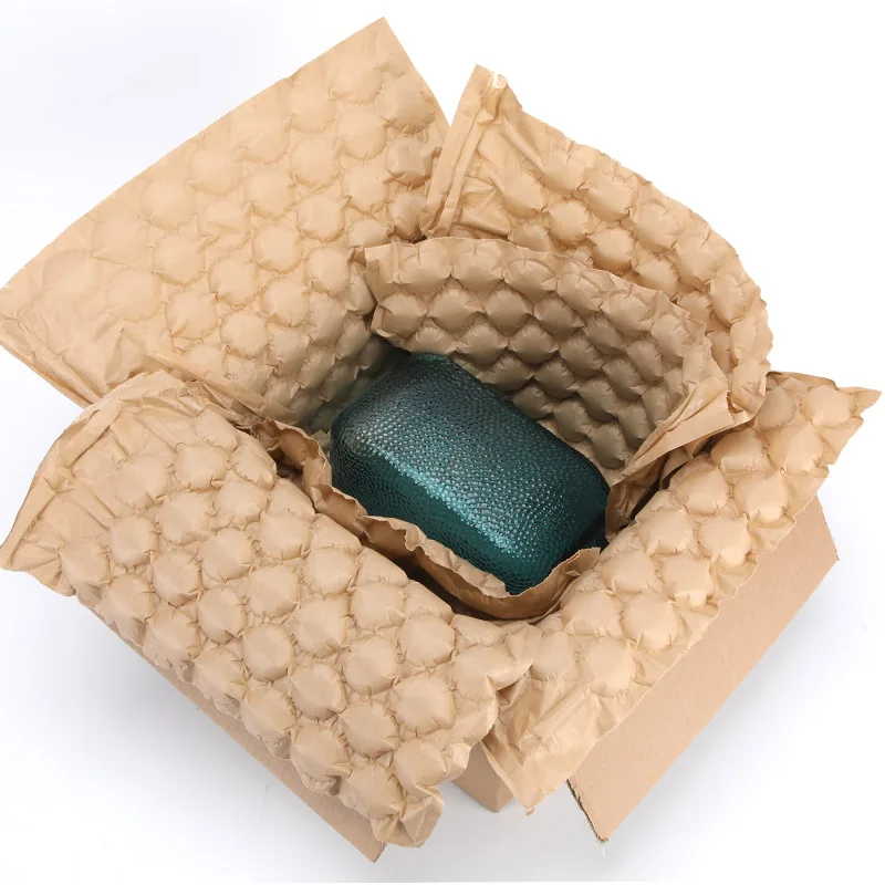Biodegradable E-Commerce Protection Kraft Paper Air Bubble Film Inflatable Cushion Packing Paper Air Bubble Paper