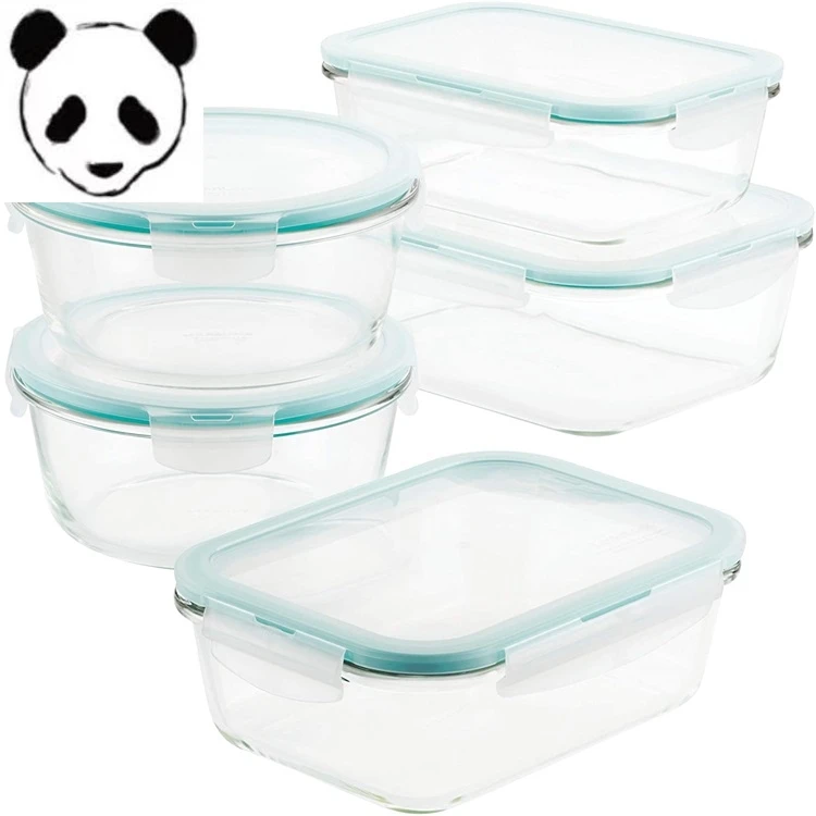 Hot sales Microwave Oven Safe glass food container leakproof bento lunch box meal prep storage food container