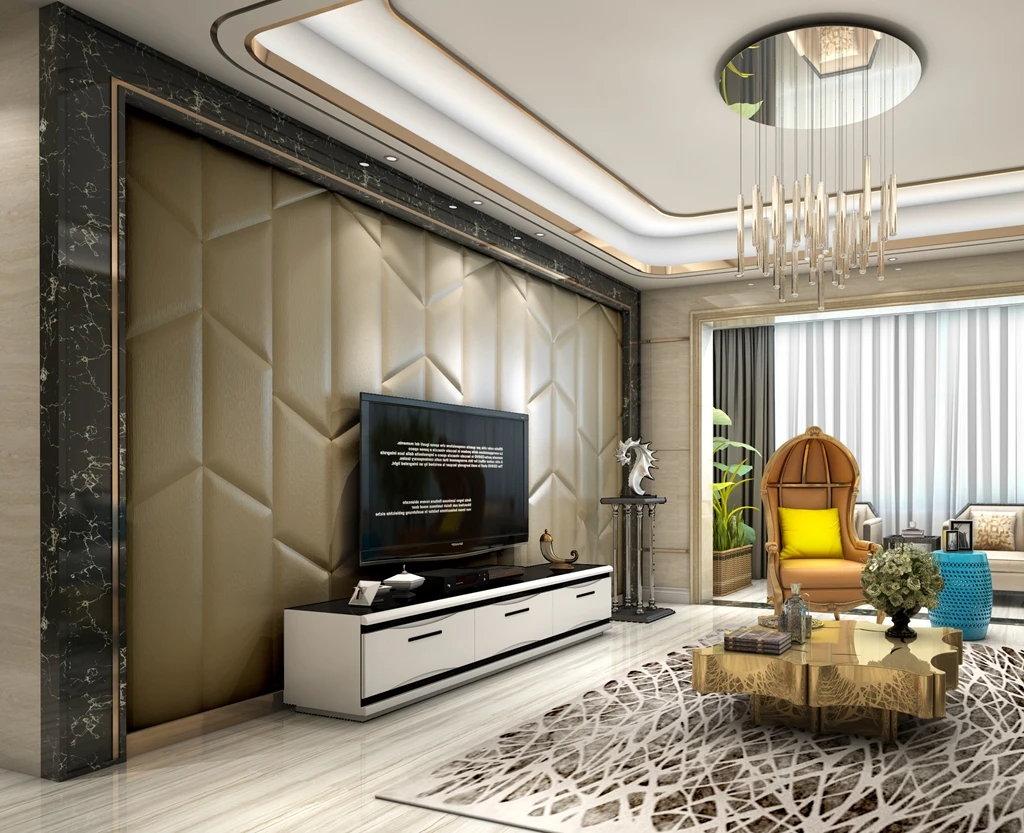 Square Decorative 3D Home Decoration Interior Wall Panels